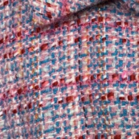 Rare Wool Multicolor Pink, Purple Blue Tweed Blazer Jacket Sz S - Picture 2 of 13